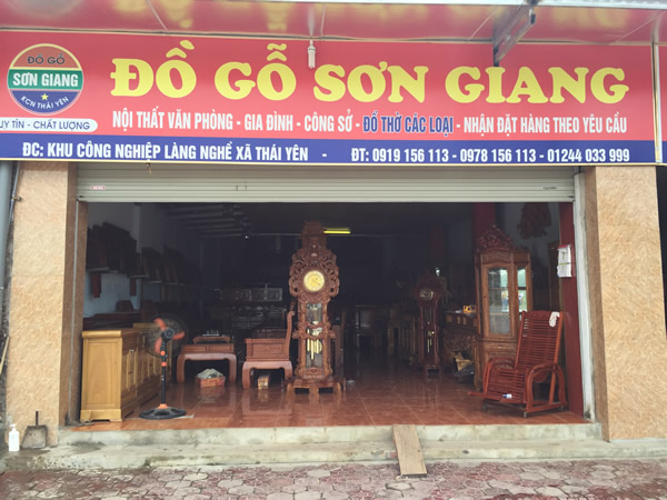 Đồ gỗ Sơn Giang - Làng Mộc Đức Bình, Thái Yên